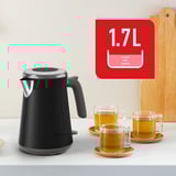 Tefal Acero inoxidable, Hervidor de agua negro/Acero fino