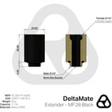 Thermal Grizzly DeltaMate Extender - MF28, Conexión negro