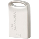 Transcend JetFlash elite 720 unidad flash USB 8 GB USB tipo A 3.2 Gen 1 (3.1 Gen 1) Plata, Lápiz USB plateado, 8 GB, USB tipo A, 3.2 Gen 1 (3.1 Gen 1), Sin tapa, 3,3 g, Plata