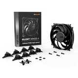 be quiet! SILENT WINGS 4 | 120mm PWM high-speed Carcasa del ordenador Ventilador 12 cm Negro 1 pieza(s) negro, Ventilador, 12 cm, 2500 RPM, 130,31 m³/h, Negro