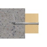 fischer Taco de vástago largo SXR 6x60 Z, Pasador gris claro