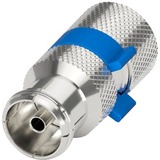 goobay 58813 conector coaxial IEC 10 pieza(s) plateado/Azul, IEC, Hembra, Níquel, Zinc, Bolsa de plástico, 10 pieza(s)