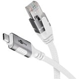 goobay Cable Ethernet USB-C 3.2 Gen2 conector > conector RJ-45, Adaptador de red blanco
