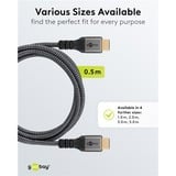 goobay Cable HDMI Plus Ultra de alta velocidad, 8K @ 60Hz gris