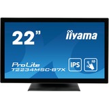 iiyama ProLite T2234MSC-B7X pantalla para PC 54,6 cm (21.5") 1920 x 1080 Pixeles Full HD Pantalla táctil Negro, Monitor LED negro, 54,6 cm (21.5"), 1920 x 1080 Pixeles, Full HD, 8 ms, Negro