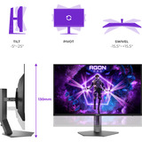 AOC AG326UZD2, Monitor de gaming negro/Plateado