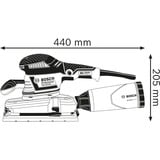 Bosch 0 601 292 901 lijadora portátil Lijadora orbital 11000 RPM 22000 OPM azul, Lijadora orbital, Abrazadera/Velcro, 11000 RPM, 16000 OPM, 22000 OPM, 2,4 mm