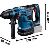 Bosch GBH 18V-34 CF Professional 500 RPM SDS Plus 5,9 kg Negro, Azul, Martillo perforador azul/Negro, Taladro de pistola, SDS Plus, Sin escobillas, Negro, Azul, 1,3 cm, 500 RPM