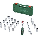 Bosch Juego de carraca de 1/2" con llaves de vaso, 25 piezas, Llave de tubo verde