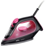 Braun TexStyle 1 Plancha vapor-seco Suela de cerámica 2000 W Negro, Púrpura, Plancha a vapor rosa neón/Negro, Plancha vapor-seco, Suela de cerámica, 1,9 m, 130 g/min, Negro, Púrpura, 220 L