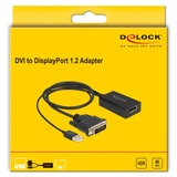 DeLOCK 63189 adaptador de cable de vídeo 0,5 m DVI DisplayPort Negro negro, 0,5 m, DVI, DisplayPort, Macho, Hembra, Derecho
