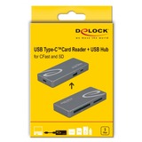 DeLOCK 91754 lector de tarjeta USB 3.2 Gen 1 (3.1 Gen 1) Type-C Gris, Lector de tarjetas gris, CFast, CFast 2.0, MMC, MMC Mobile, RS-MMC, SD, SDHC, SDXC, Gris, 5000 Mbit/s, Metal, Windows 8.1 32-bit / 8.1 64-bit, 10 32-bit / 10 64-bit Mac OS 10.15.2, USB 3.2 Gen 1 (3.1 Gen 1) Type-C