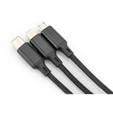 Digitus AK-300160-010-S, Cable negro