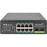 Digitus Interruptor Gigabit PoE+ industrial de 8 puertos con 2 puertos de enlace de subida (uplink) SFP, Interruptor/Conmutador No administrado, Gigabit Ethernet (10/100/1000), Energía sobre Ethernet (PoE)