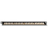 Digitus Panel de parcheo CAT 6, clase E, 24 puertos, Patch Panel negro