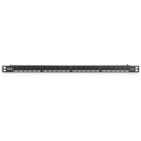 Digitus Panel de parcheo CAT 6, clase E, 24 puertos, Patch Panel negro