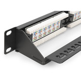Digitus Panel de parcheo CAT 6, clase E, 24 puertos, Patch Panel negro