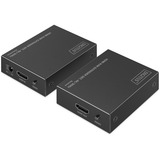 Digitus Set extensor KVM HDMI, Alargador de HDMI negro