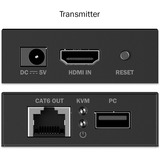 Digitus Set extensor KVM HDMI, Alargador de HDMI negro