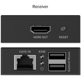 Digitus Set extensor KVM HDMI, Alargador de HDMI negro