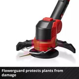 EINHELL Power X-Change Recortadora de césped a batería GE-CT 18/25 Li - Solo, 18Volt, Cortabordes rojo/Negro