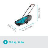 GARDENA 14634-55, Cortacésped turquesa/Gris