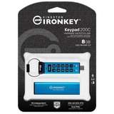 Kingston IronKey Keypad 200 8 GB, Lápiz USB 