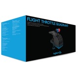 Logitech Flight Throttle Quadrant Negro, Azul, Rojo USB 2.0 Simulador de Vuelo Analógico/Digital PC, Palancas de empuje Simulador de Vuelo, PC, Analógico/Digital, Alámbrico, USB 2.0, Negro, Azul, Rojo