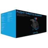 Logitech Flight Throttle Quadrant Negro, Azul, Rojo USB 2.0 Simulador de Vuelo Analógico/Digital PC, Palancas de empuje Simulador de Vuelo, PC, Analógico/Digital, Alámbrico, USB 2.0, Negro, Azul, Rojo