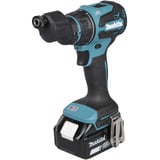 Makita Taladro atornillador a batería con sistema de cabezal intercambiable DDF491ZJ01, 18 Voltios, Taladro/destornillador azul/Negro