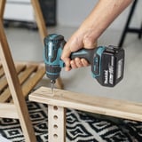 Makita Taladro atornillador a batería con sistema de cabezal intercambiable DDF491ZJ01, 18 Voltios, Taladro/destornillador azul/Negro