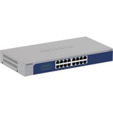 Netgear GS516-300EUS switch No administrado Gigabit Ethernet (10/100/1000) Gris, Interruptor/Conmutador No administrado, Gigabit Ethernet (10/100/1000), Montaje en rack