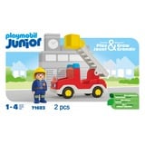 PLAYMOBIL Junior: Vehículo escalera de bomberos, Juegos de construcción 