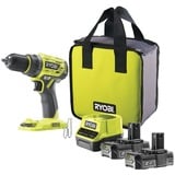 Ryobi ONE+ Taladro atornillador a batería R18DD7-220S, 18Volt, Taladro/destornillador verde/Negro