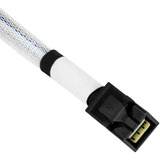 SilverStone Cable adaptador SST-CPS05-RE, mini-SAS SFF 8643 > 4x SATA celeste