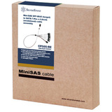 SilverStone Cable adaptador SST-CPS05-RE, mini-SAS SFF 8643 > 4x SATA celeste