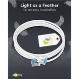 goobay Cable de parche ultraflexible Cat.6a slim, U/FTP blanco