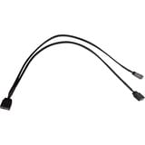 Alphacool Divisor en Y aRGB 3 pines a 2x 3 pines, 30 cm, Cable Y negro