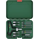 Bosch Destornillador de carraca con mango en T y juego de puntas, 22 piezas, Conjuntos de bits verde/Negro