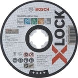Bosch X-LOCK MULTI CONSTRUCTION Corte del disco, Hoja Corte del disco, Hormigón aireado, Metal no ferroso, Pipa, Perfil, Acero, Piedra, 12,5 cm, Bosch, 2,22 cm, Negro, Blanco