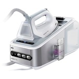 Braun IS 7155 WH 2 L Suela de Eloxal Plata, Blanco, Estación de planchado a vapor blanco/Plateado, 450 g/min, Suela de Eloxal, 7,5 bar, 2 L, 125 g/min, Plata, Blanco