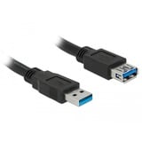 DeLOCK Cable de extensión USB 3.2 Gen 1, conector USB-A > toma USB-A, Cable alargador negro