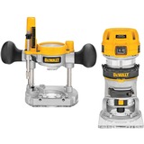 DeWALT D26204K Plata, Amarillo 27000 RPM 900 W, Fresadora amarillo/Plateado, Plata, Amarillo, 27000 RPM, 6,8 (5/16"), 16000 RPM, 5,5 cm, 7 m/s²