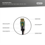 Digitus AK-330125-300-S, Cable negro