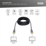 Digitus AK-330125-300-S, Cable negro