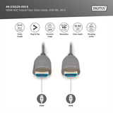 Digitus AK-330126-300-S, Cable negro