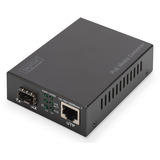 Digitus Convertidor de medios Gigabit PoE, RJ45 / SFP, PSE negro
