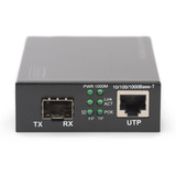 Digitus Convertidor de medios Gigabit PoE, RJ45 / SFP, PSE negro
