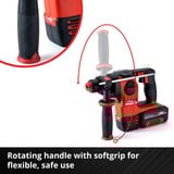 EINHELL HEROCCO Martillos perforadores, Martillo perforador rojo/Negro, Negro, Rojo, 2 cm, 2,2 J, 5500 ppm, Batería, 18 V