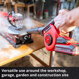 EINHELL Soplador a batería Power X-Change TE-CB 18/270 Li - Solo, 18 Voltios, Ventilador rojo/Negro